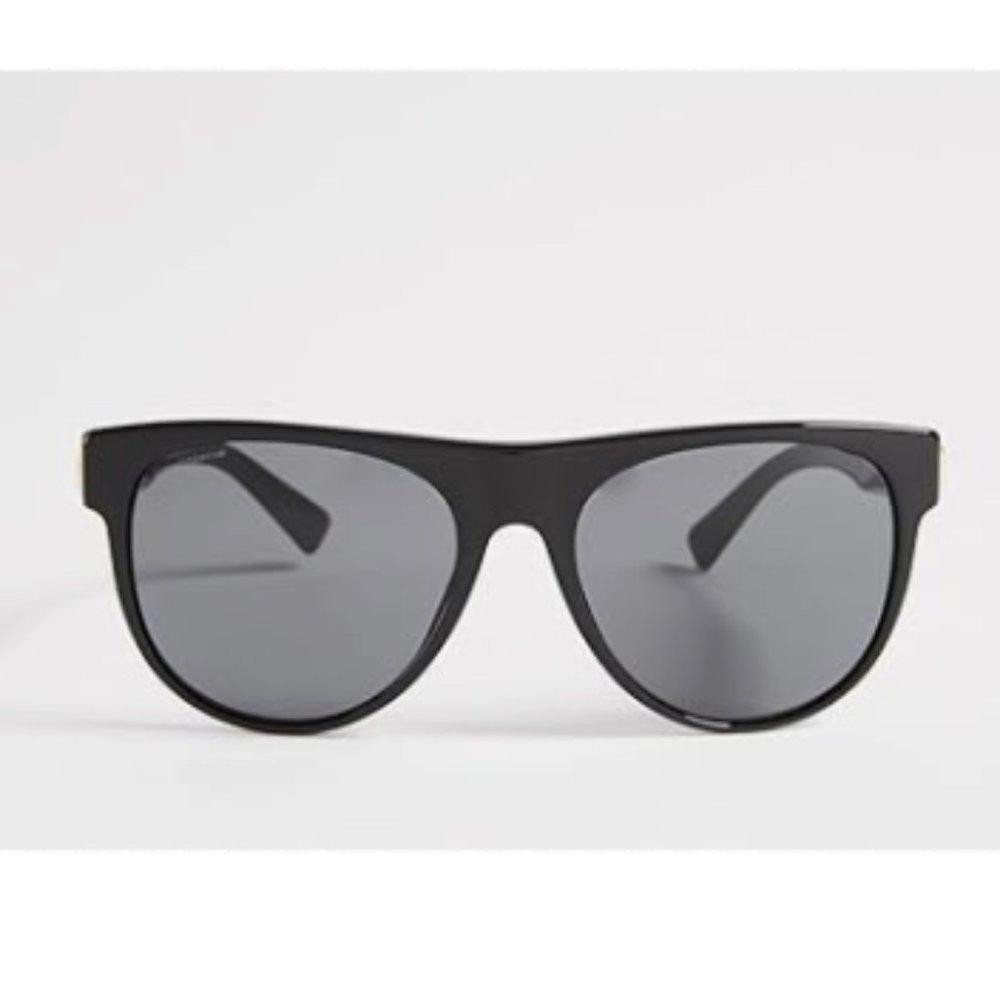 NEW Versace Jet Black Rock Iron VE 4346 Pilot Sunglasses GB1/87 (VSXX065) - Picture 2 of 4